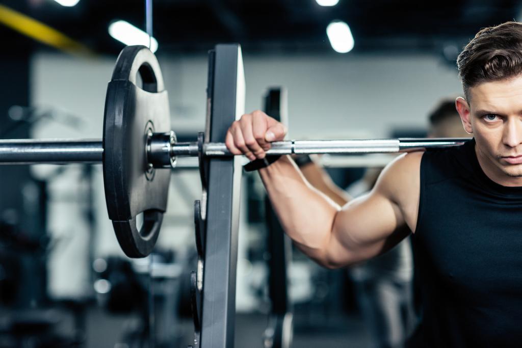 Man lifting weights